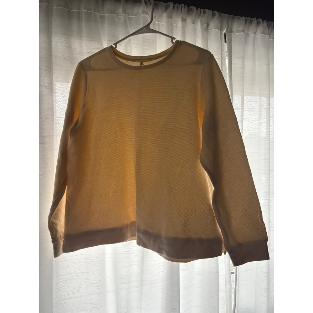 Eileen Fisher Textured Knit Crewneck Pullover Sweater Cream‎ M M